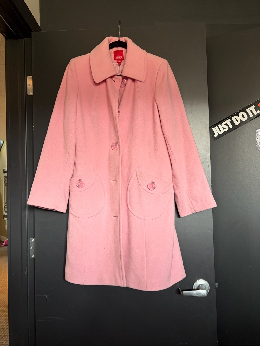Women’s Espirit wool coat pink M